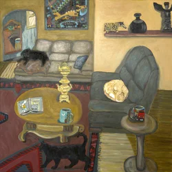 Maison primitive, 2019 (acrylique sur toile)