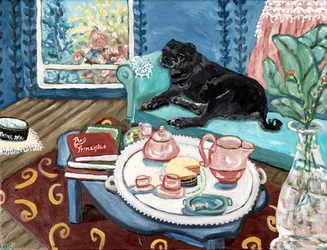 Principes du carlin, 2024 (acrylique sur toile)