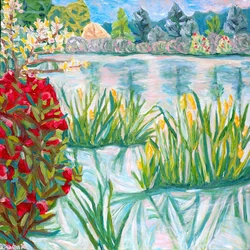 Rhodie rouge, 2015 (acrylique sur toile)