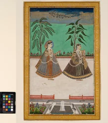 Deux femmes du harem de Tana Shah de Golconde, c.1800