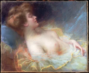 Jeune femme dormant