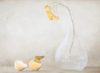 Œuf de papillon et baies