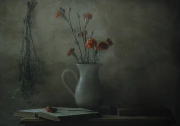 Nature morte au œillet, dans le calme