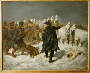 Michel Ney, Maréchal de France, Prince de la Moskova, lors de la campagne de Russie en 1812 à la redoute de Kovno ...