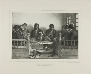 Arméniens et Tartares dans un café