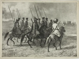 Escorte cosaque à la frontière du Kouban, Taman (Russie centrale), 11 octobre 1837