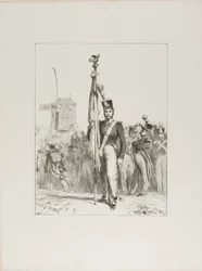 Infanterie légère, porte-étendard