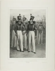 Sous-officier et soldats du régiment de Volhynie (Garde impériale), camp de Vosnessensk