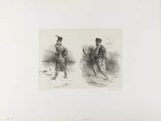 Feuille avec croquis estompé