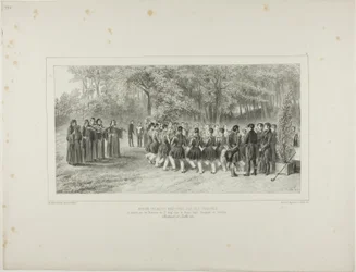 Ronde valaque, jouée par les Tsiganes et dansée par les musiciens du deuxième régiment chez le prince Ghika, Ghospodar, Valachie