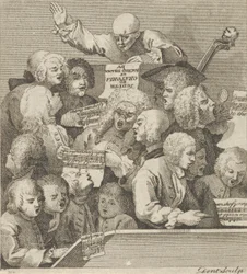 Un chœur de chanteurs, vers 1800