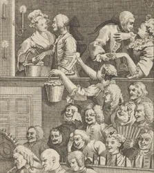 Le public rieur, vers 1800