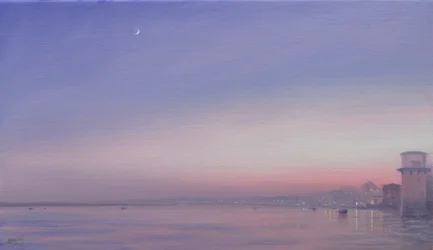 Lune sur Varanasi
