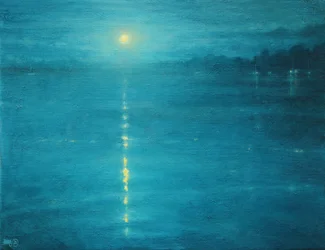 Lever de lune sur le canal, 2020