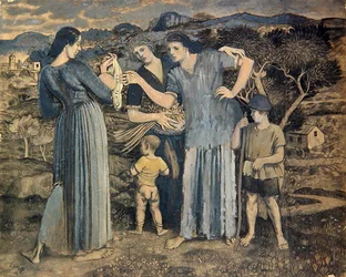 Mères et enfants dans le paysage