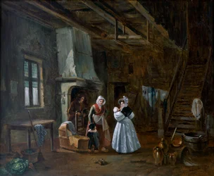 Intérieur avec figures