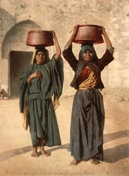 Vendeurs de lait de Siloé, Terre Sainte, vers 1890