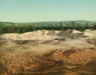 Le Paint Pot, parc national de Yellowstone, vers 1902