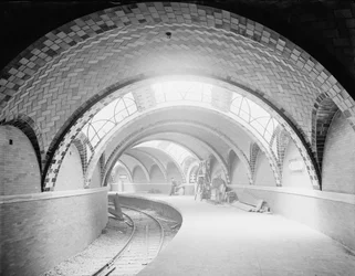 Station de métro City Hall, New York, vers 1904