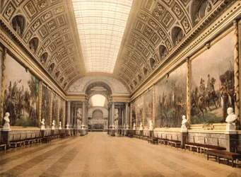 Galerie des Batailles, Versailles, vers 1890-1900 (photochromie)