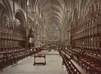 Chœur de la cathédrale de Lincoln, vers 1900