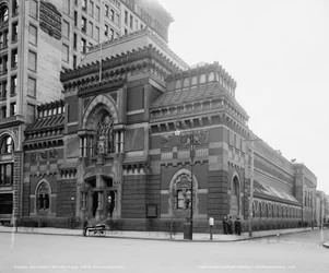 Académie des Beaux-Arts de Pennsylvanie, Philadelphie, Pennsylvanie, USA, vers 1900 (photo n/b)
