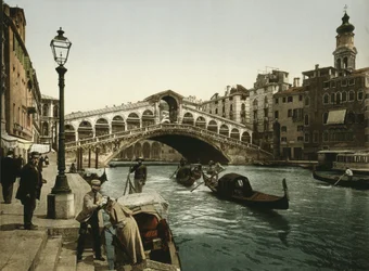 Pont du Rialto, Venise, vers 1900 (photochromie)