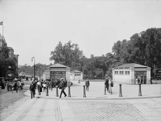 Entrée et sortie du métro, Boston Common, Boston, Massachusetts, USA, vers 1900