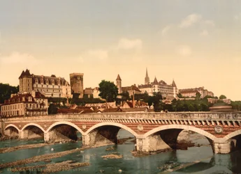 Le château et le pont, Pau, Pyrénées