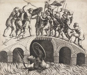 Horatius Coclès se Sauvant à la Nage, 16ème siècle