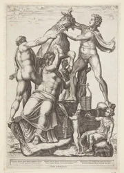 Amphion et Zethos attachant Dirke à un taureau sauvage