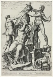 Le Taureau Farnèse avec Dirce, Zéthos et Amphion