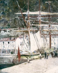 Vue du port de San Sebastian en Espagne