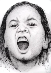 Clara (Kids series), 2008 (acrylique sur papier)