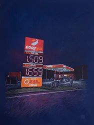 EasyGas, 2025 (acrylique et crayon sur toile)