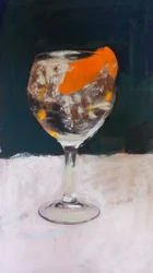 Gin Tonic con Rothko, 2018 (peinture acrylique sur photo imprimée)