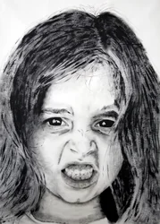 Manuela 2 (Kids series), 2008 (acrylique sur papier)