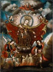 La Vierge du Carmel sauvant des âmes au purgatoire