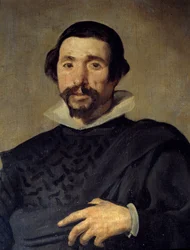 Portrait du bouffon Pablo de Valladolid (détail). Peinture de Diego Rodríguez de Silva y Velázquez (1599-1660), vers 1636-1637
