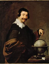 Le géographe (peinture sur toile)