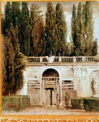 Vue du jardin de la villa Médicis