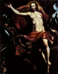 "La résurrection" Peinture de Diego de la Puente (1586-1663)