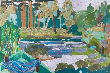 Se reposer sur la rivière, 2017 (collage)