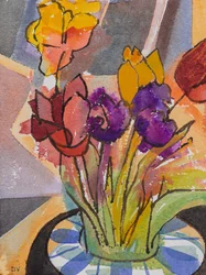 Tulipes (aquarelle et encre)