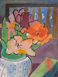Tulipes (aquarelle et encre)