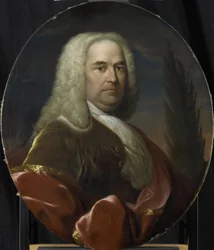 Portrait de Hugo du Bois, directeur de la chambre de Rotterdam de la Compagnie néerlandaise des Indes orientales, élu en 1734