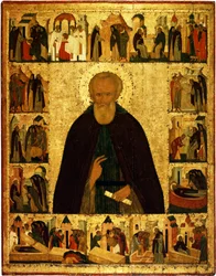 Saint Dmitry Prilutsky avec des scènes de sa vie, vers 1503