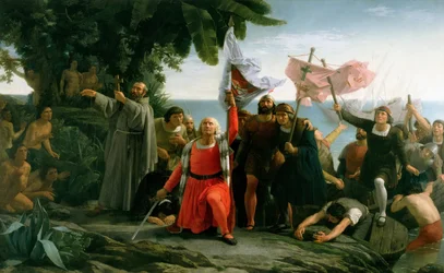 Premier débarquement de Christophe Colomb en Amérique, 1862