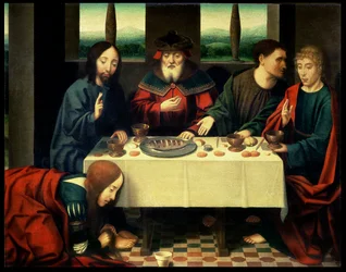 Le Christ dans la maison de Simon le Pharisien (huile sur panneau)