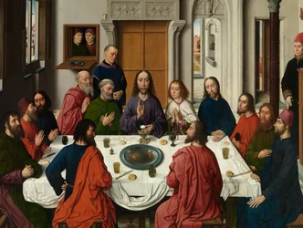 (détail) du Triptyque de la Cène, du Retable du Saint-Sacrement, vers 1464-68